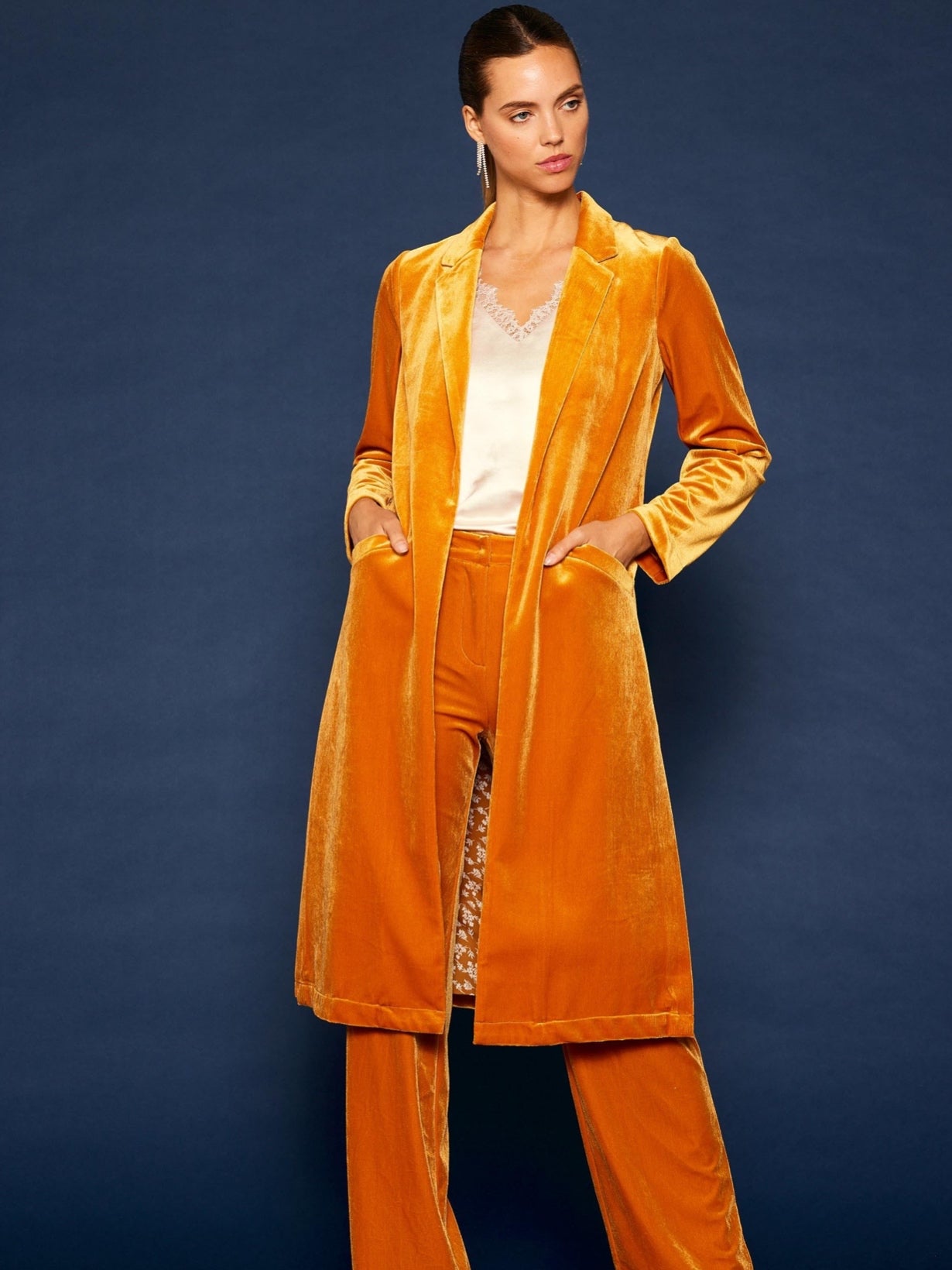 Royalty Velvet Duster Coat Royalty Velvet Duster Coat
