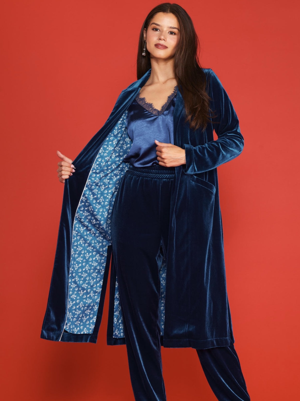 Royalty Velvet Duster Coat Royalty Velvet Duster Coat