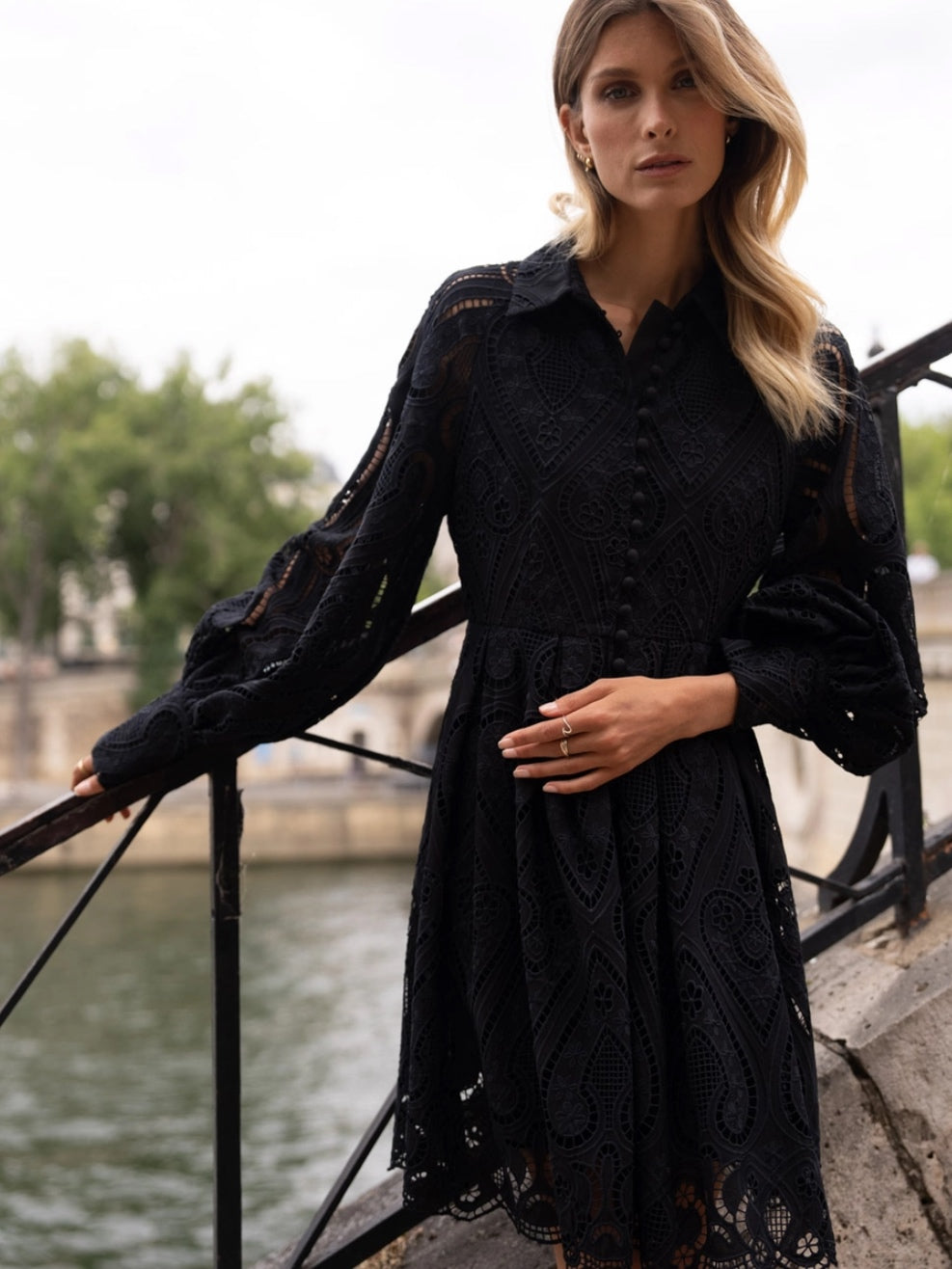 Sloane Embroidered Cotton Lace Dress Sloane Embroidered Cotton Lace Dress