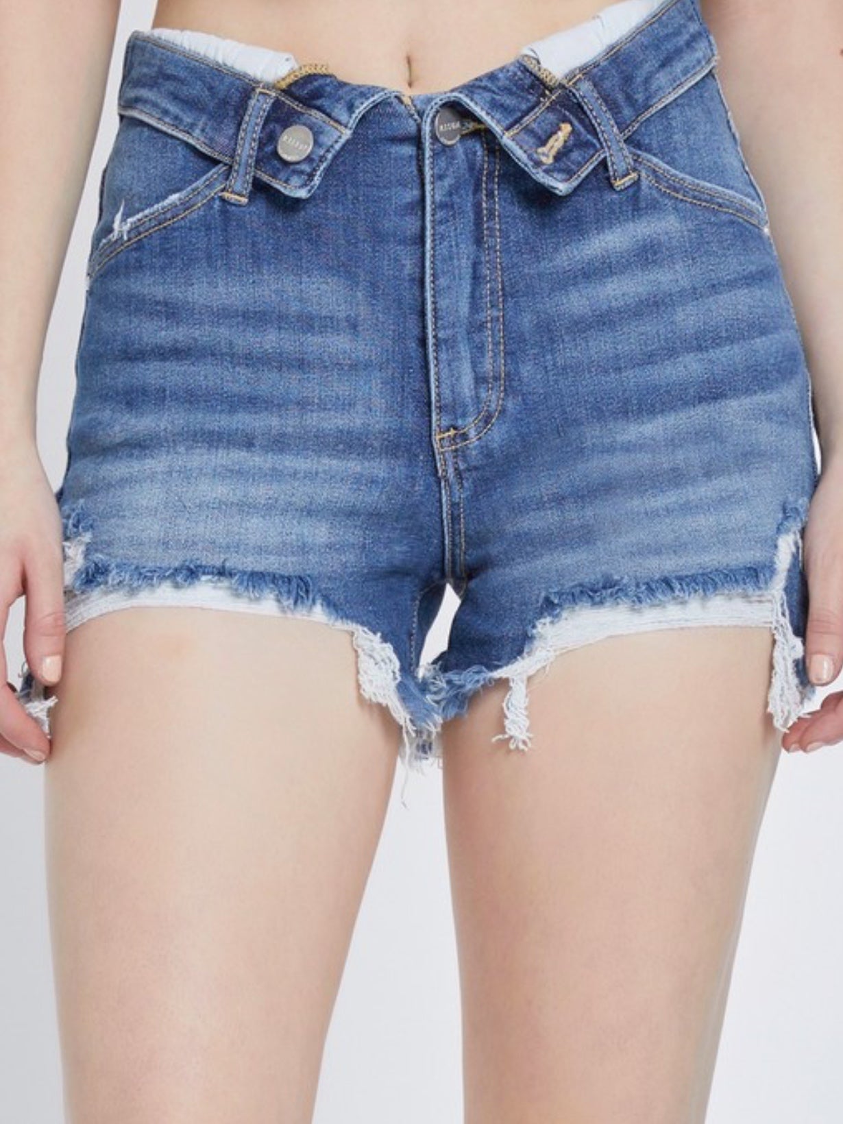 The Folded Waist Jean Shorts