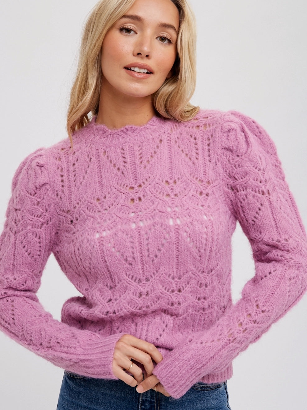 Puff Pointelle Sweater Puff Pointelle Sweater