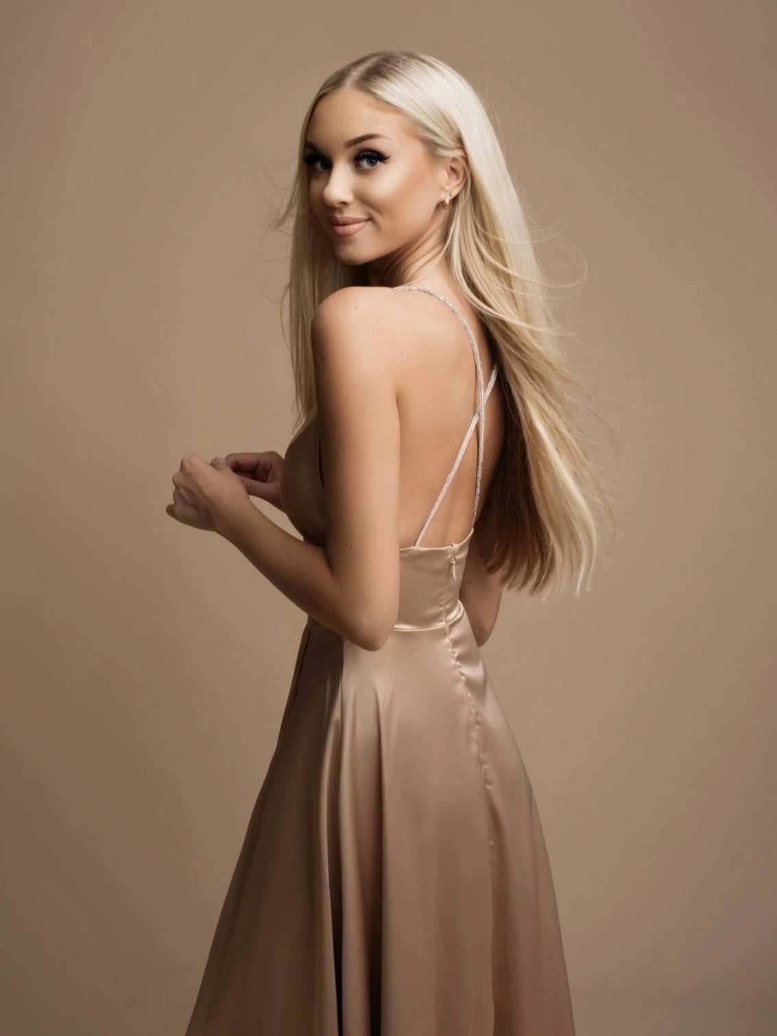 All Out Glam Satin Dress All Out Glam Satin Dress