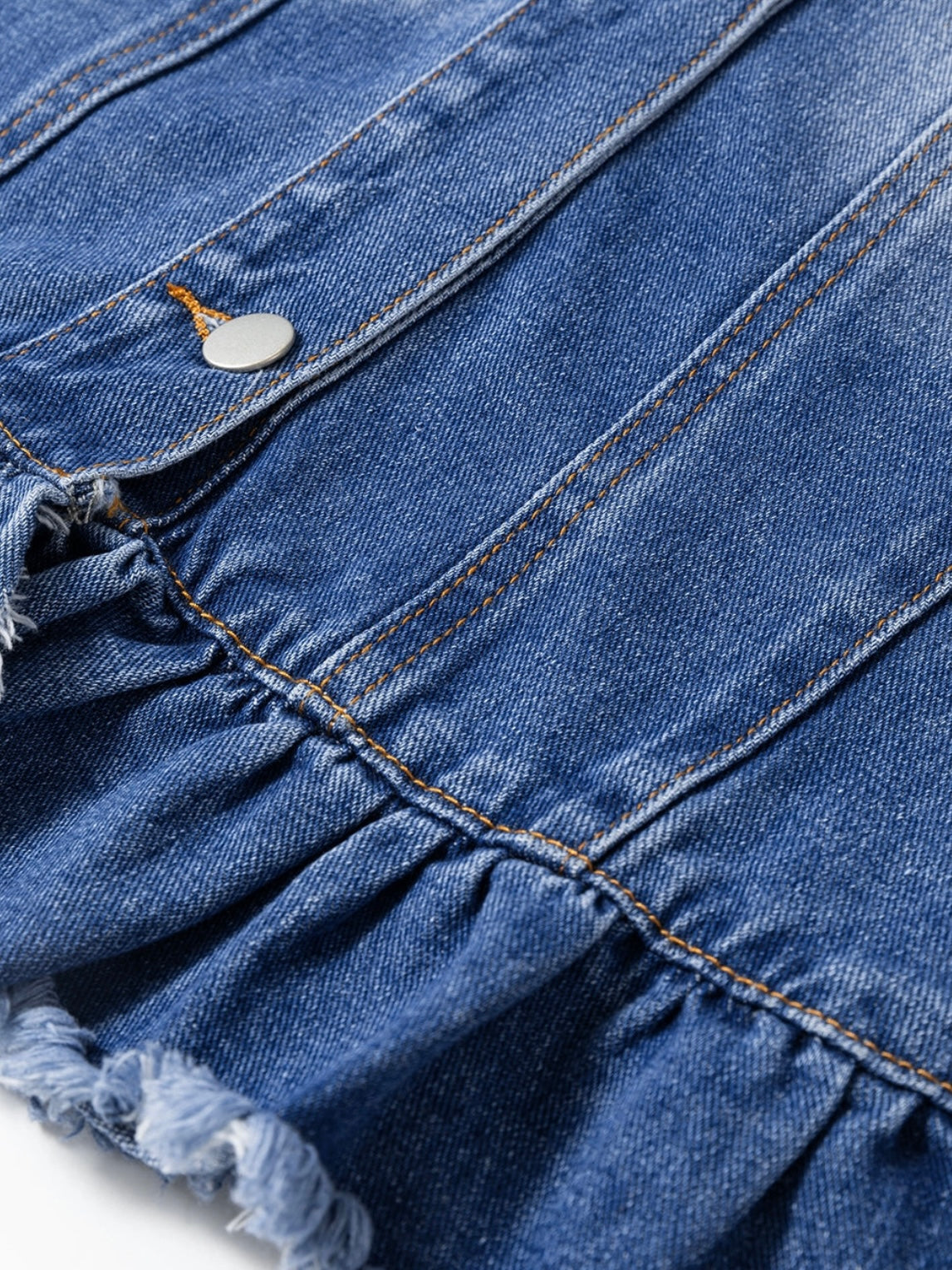 Raw + Ruffled Jean Jacket