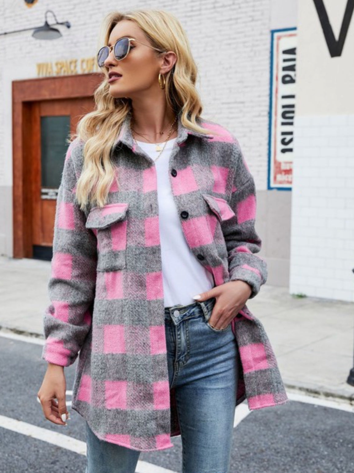 Ocean Side Plaid Shacket