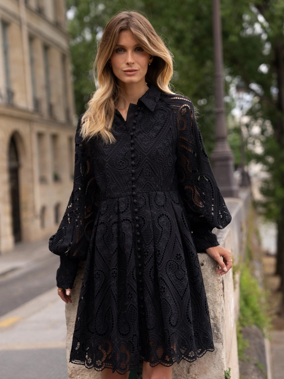 Sloane Embroidered Cotton Lace Dress Sloane Embroidered Cotton Lace Dress