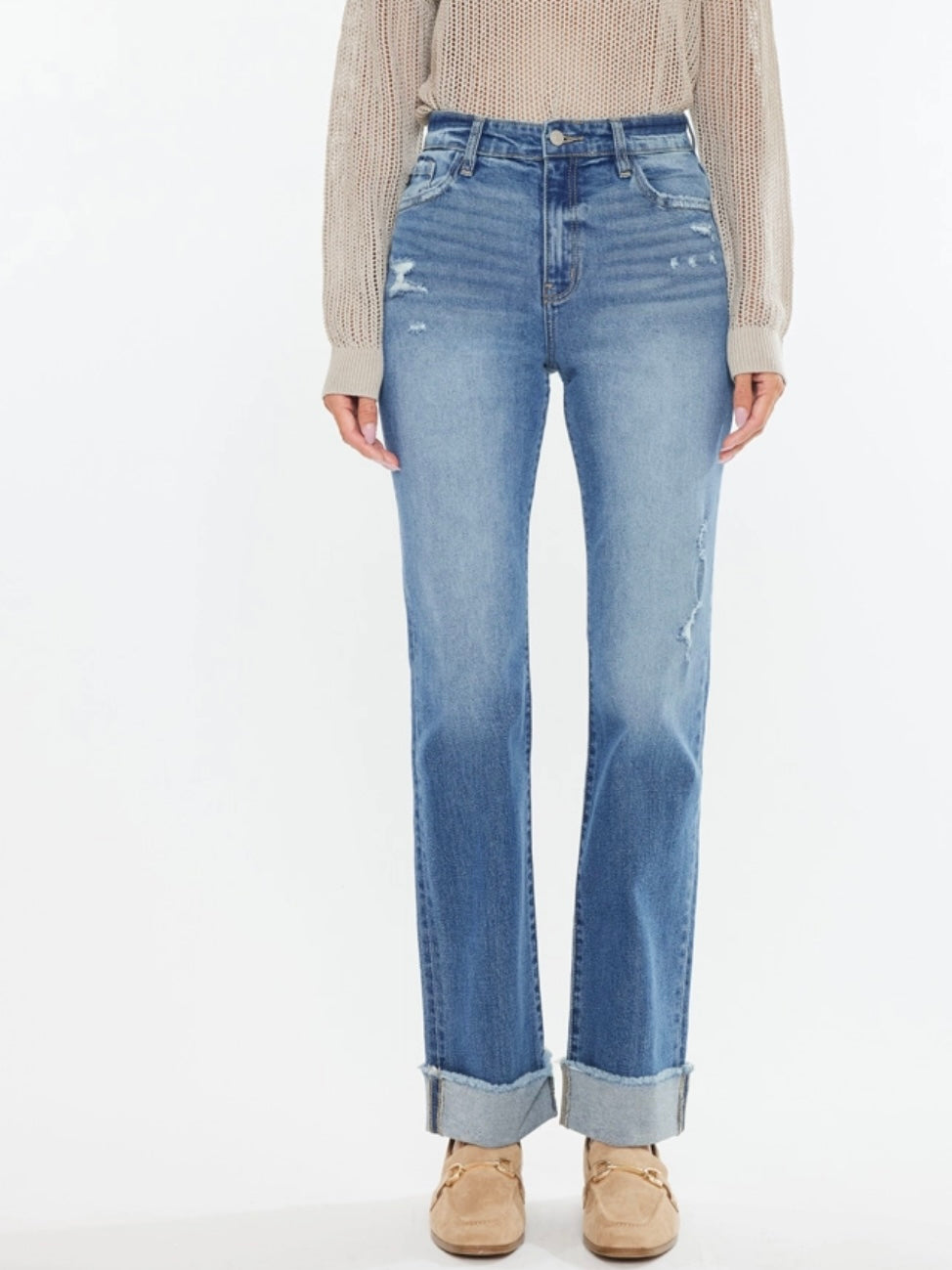 Trish High Rise Straight Leg Kancan Jeans Trish High Rise Straight Leg Kancan Jeans