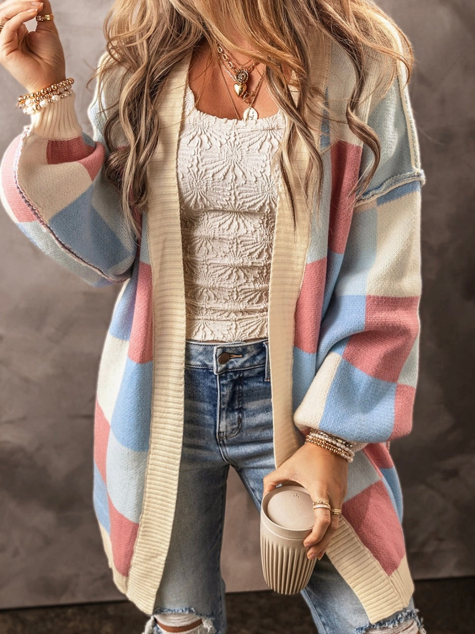 Checkered Cardigan Checkered Cardigan
