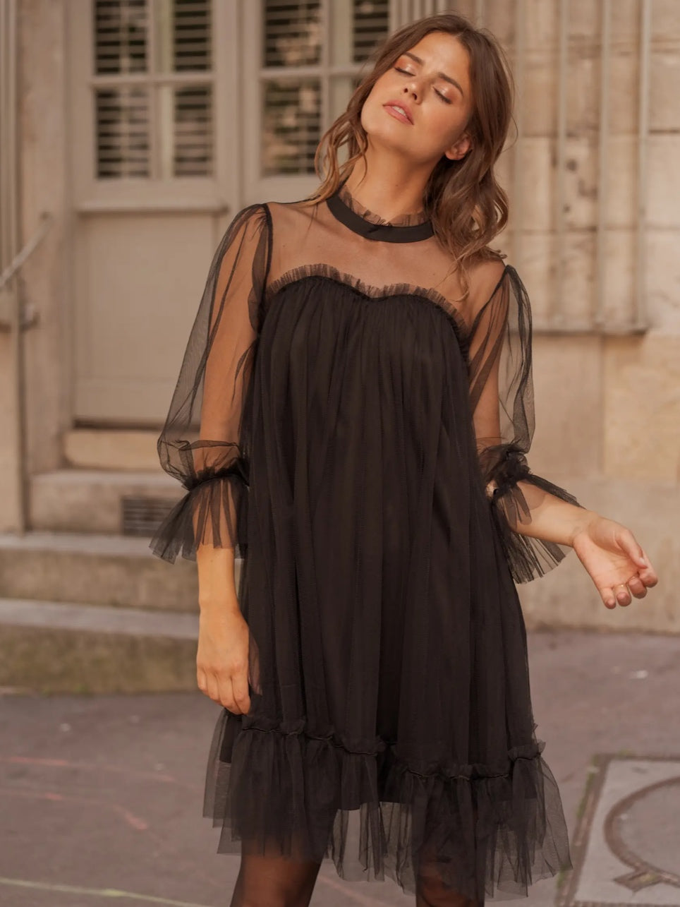 Bardot Tulle Mini Dress Bardot Tulle Mini Dress