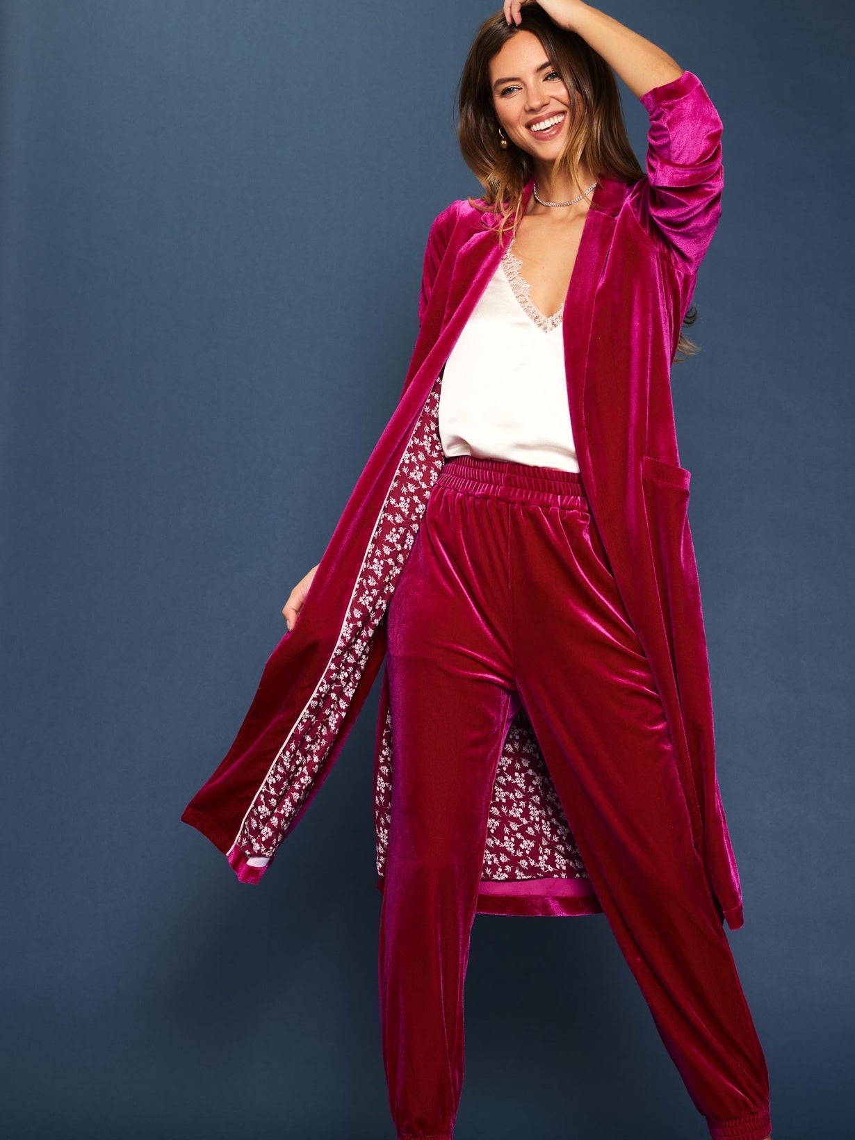 Royalty Velvet Duster Coat Royalty Velvet Duster Coat