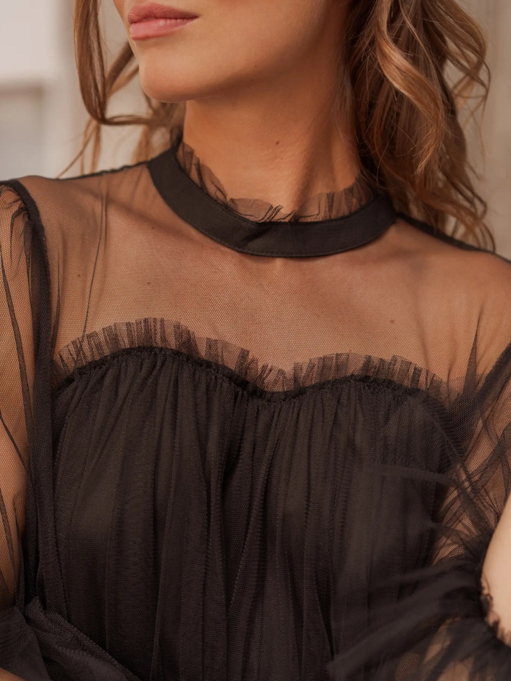 Bardot Tulle Mini Dress Bardot Tulle Mini Dress