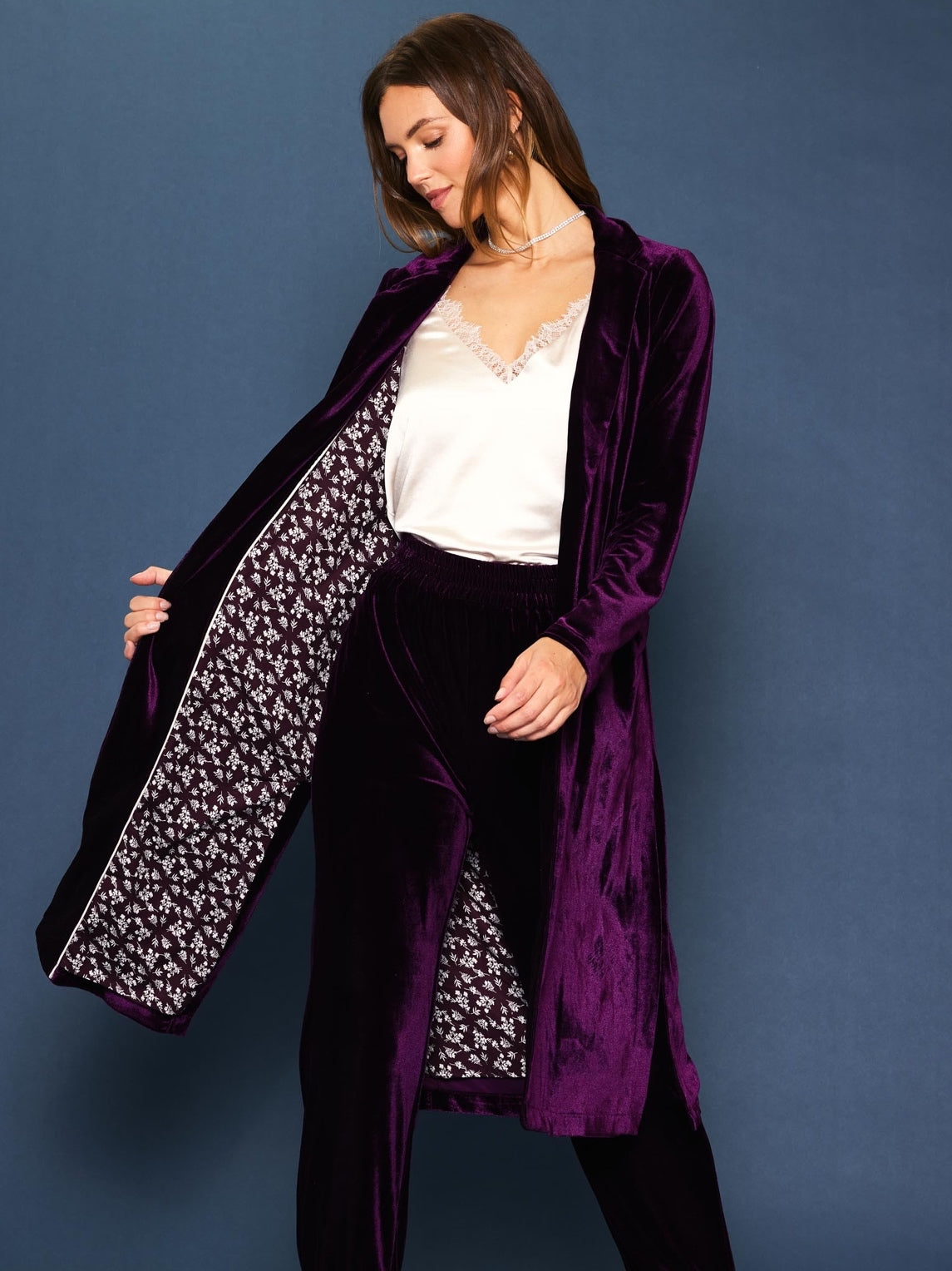 Royalty Velvet Duster Coat Royalty Velvet Duster Coat