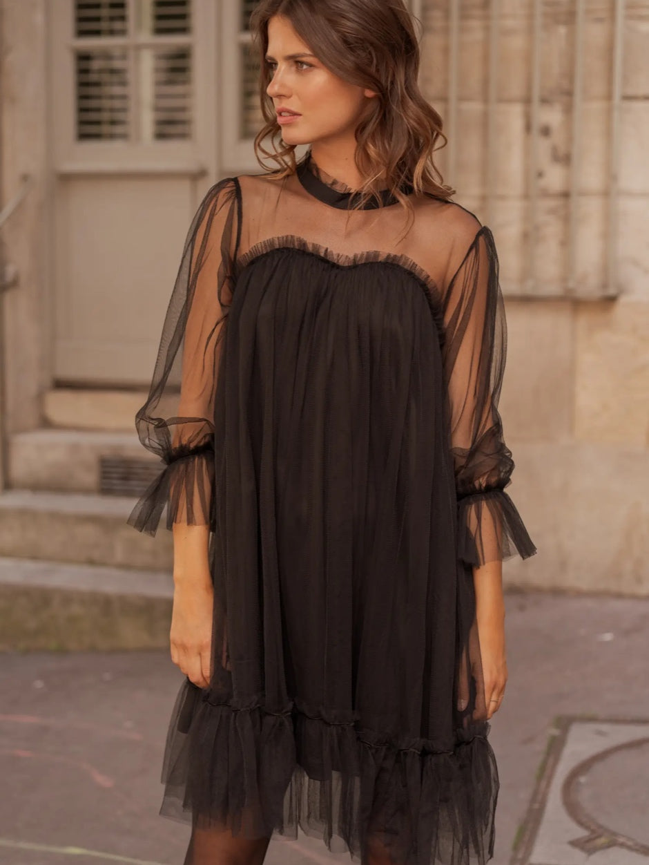 Bardot Tulle Mini Dress Bardot Tulle Mini Dress
