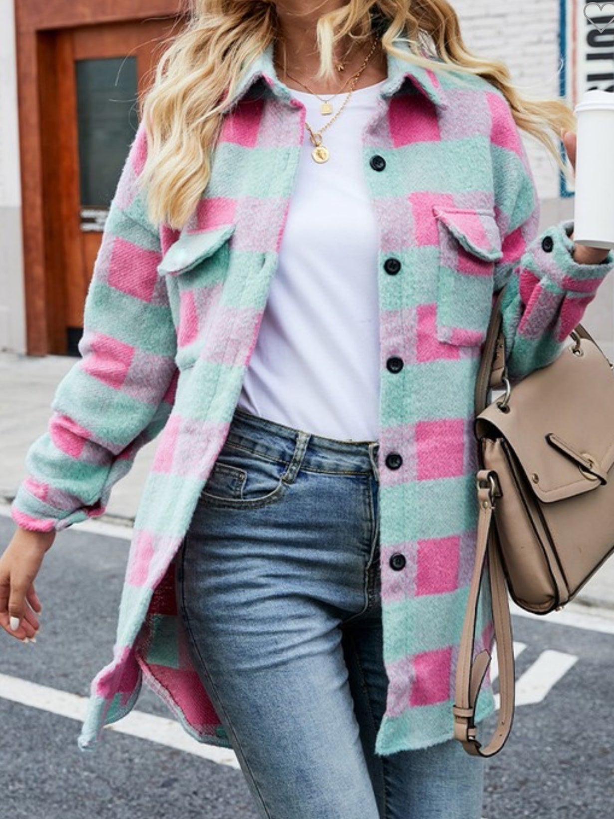 Ocean Side Plaid Shacket